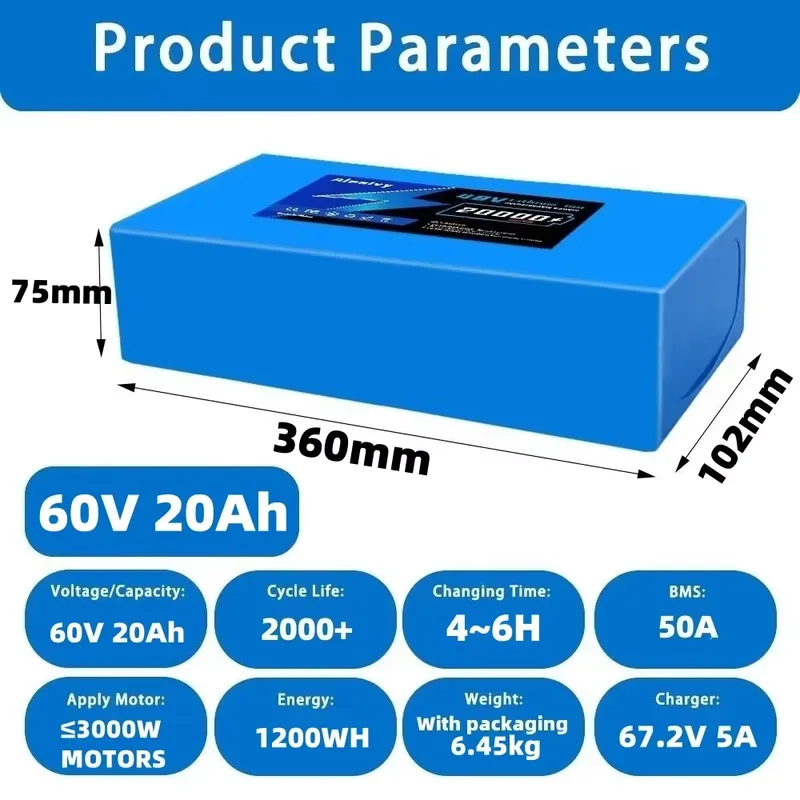   Pacco batteria al litio 2170 - 60V 30Ah Electric Scooter Battery recensione e prezzo